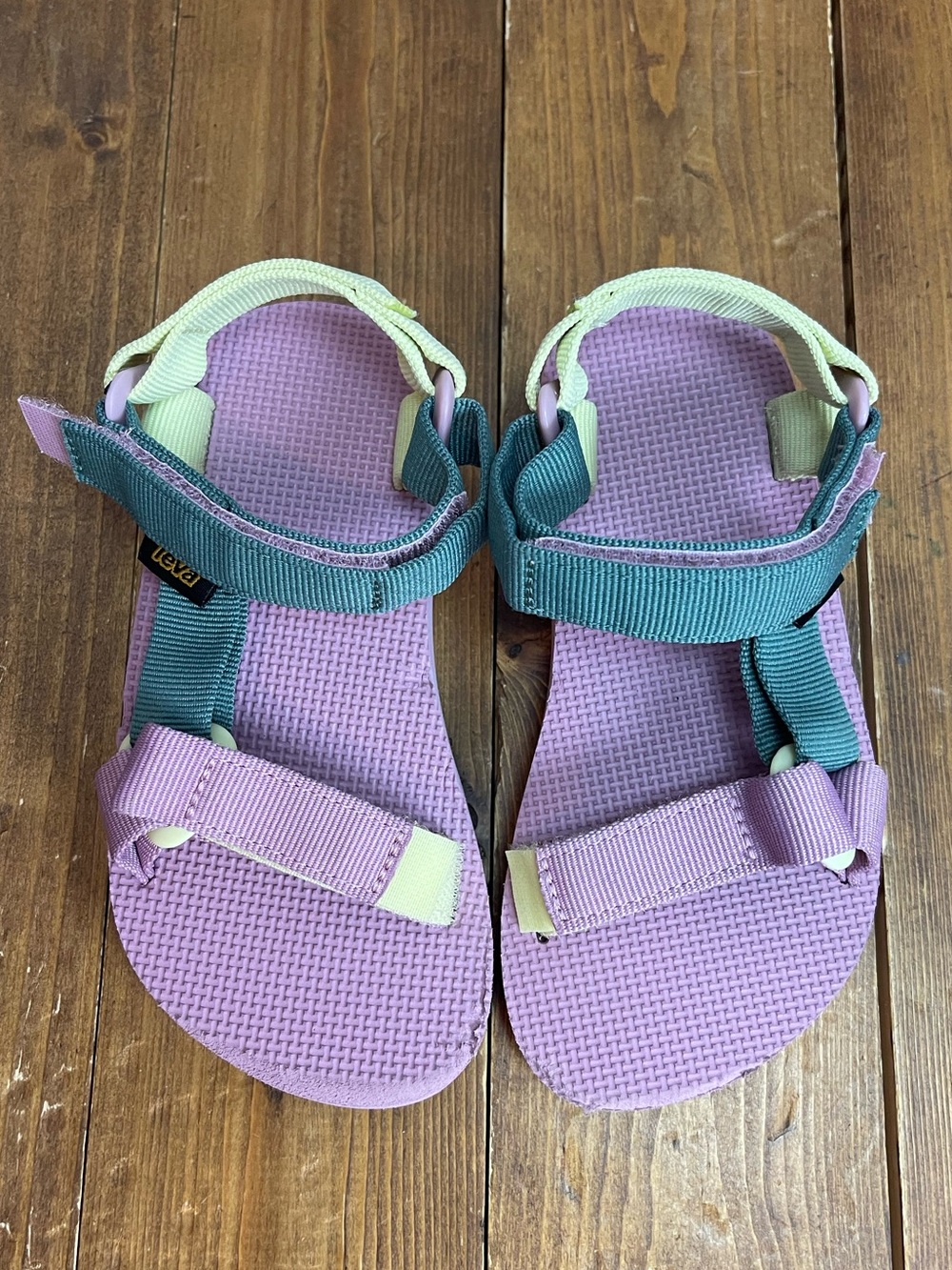 Teva toddler size 11 kids original universal sandals orchid teal